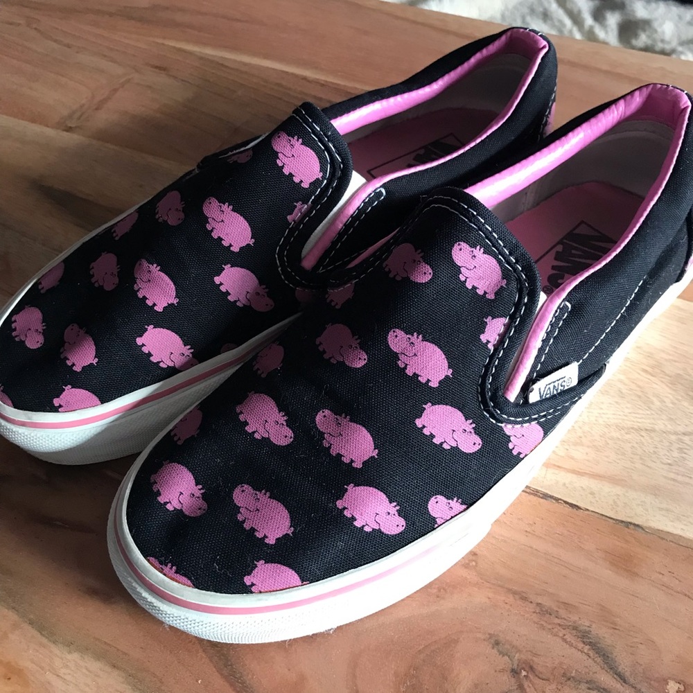 Pink Hippo Slip on Vans **** on hold ****